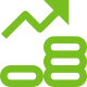 Increasing currency icon